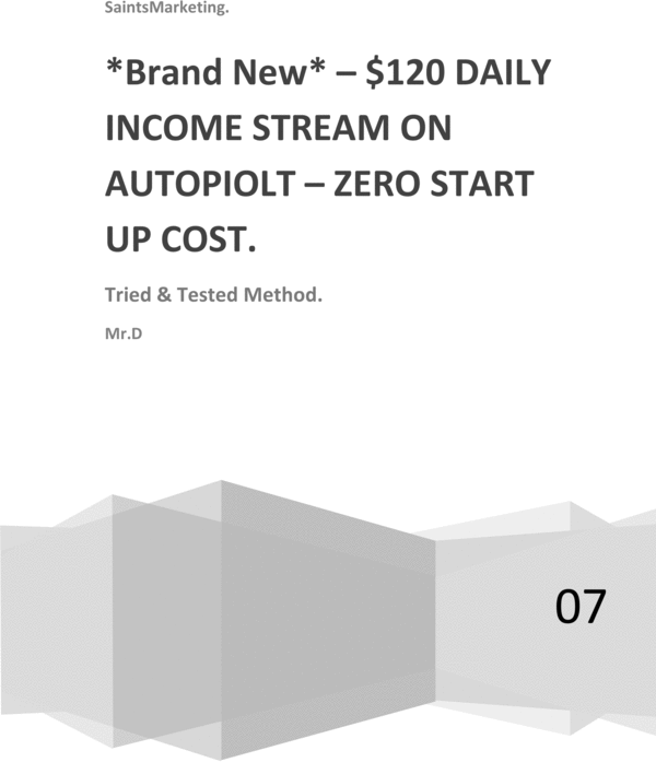 Product picture $120 Daily Brand New Zero Start Up Cost