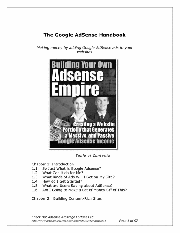 Product picture Build An Adsense Empire